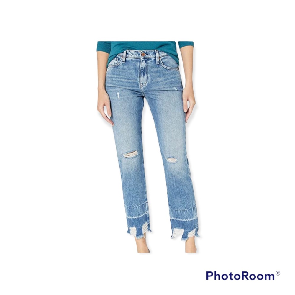 HUDSON NEW Jessi Boyfriend Distressed Cropped Jean Sz32